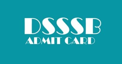 DSSSB Admit Card