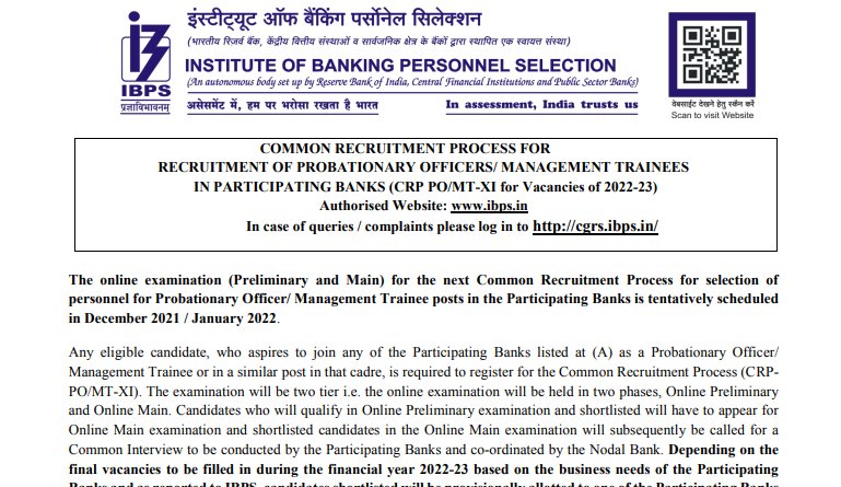 IBPS PO Recruitment 2021