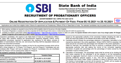 SBI PO Notification