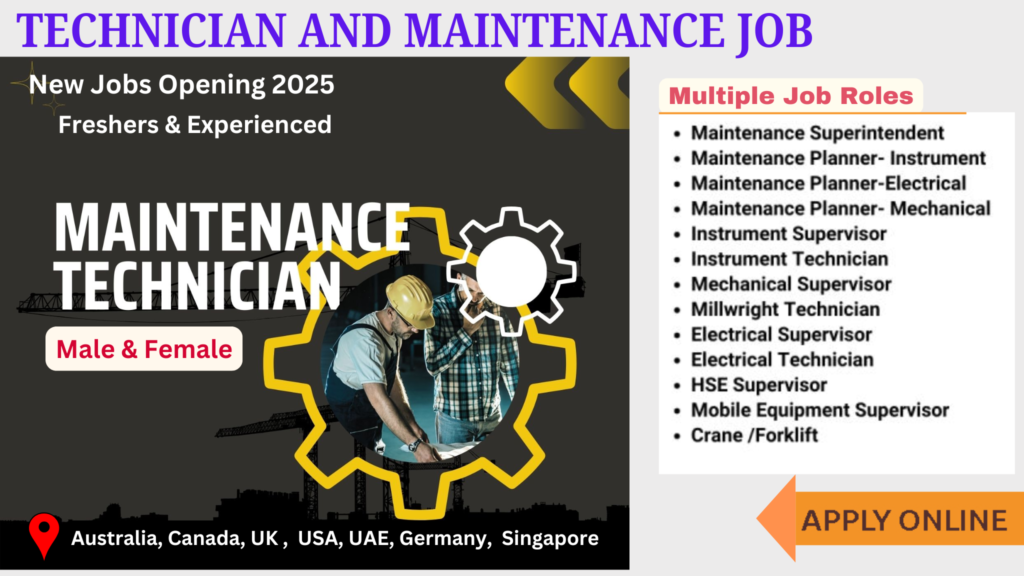 Technician and maintenance jobs